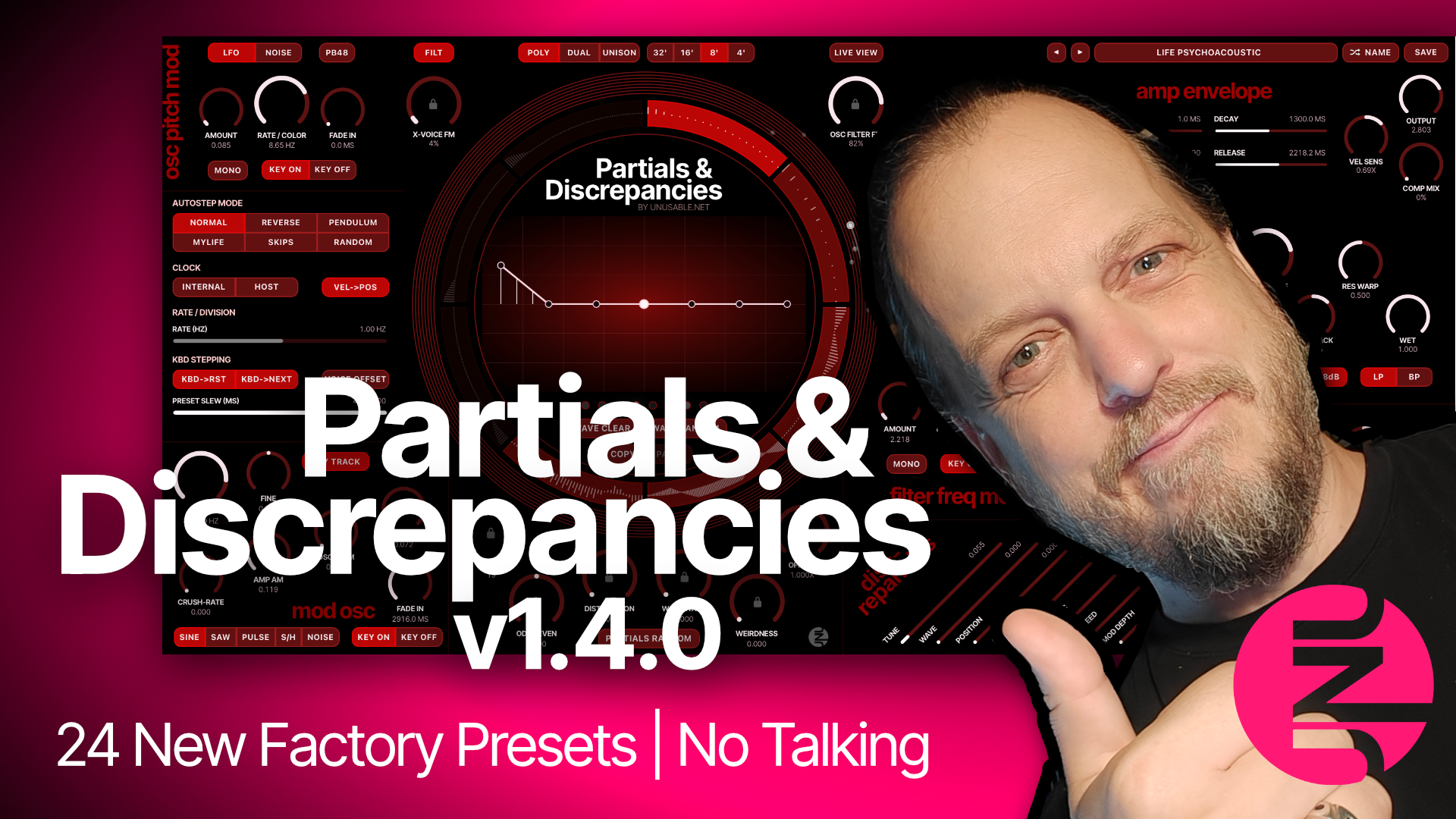 24 new factory presets for Partials & Discrepancies 1.4.0 poster