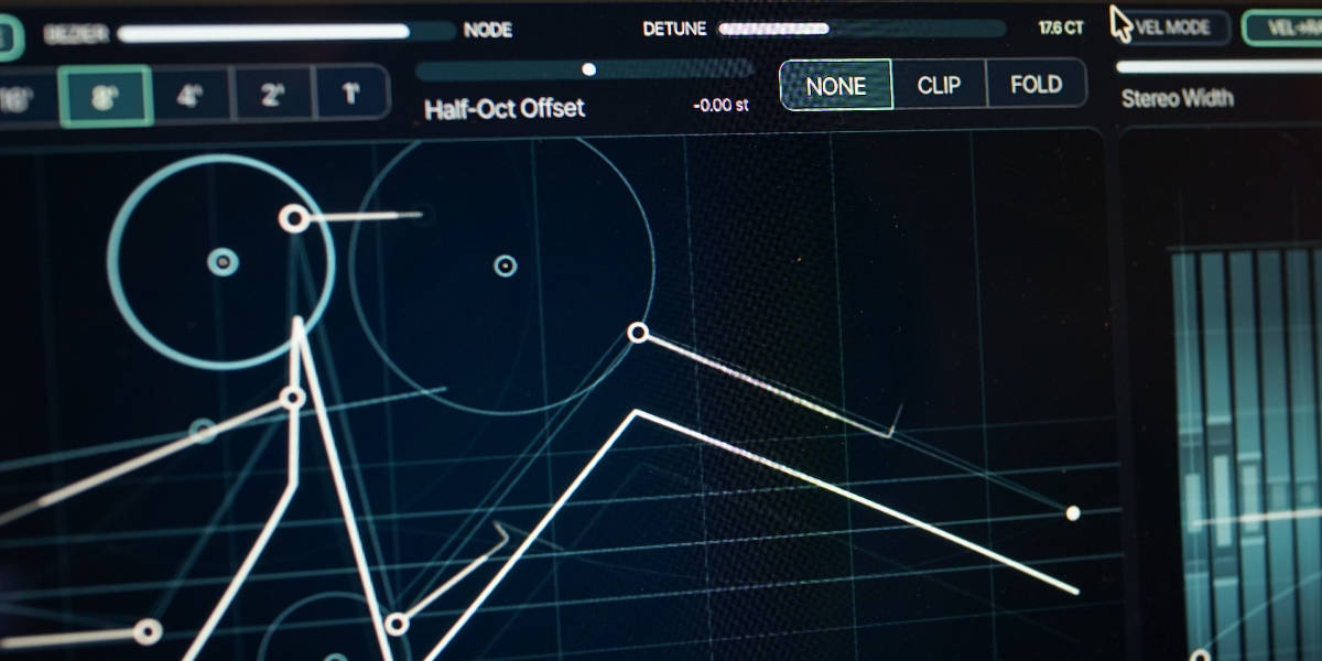 Curves and Membranes oscillator register, pitch, and voice controls