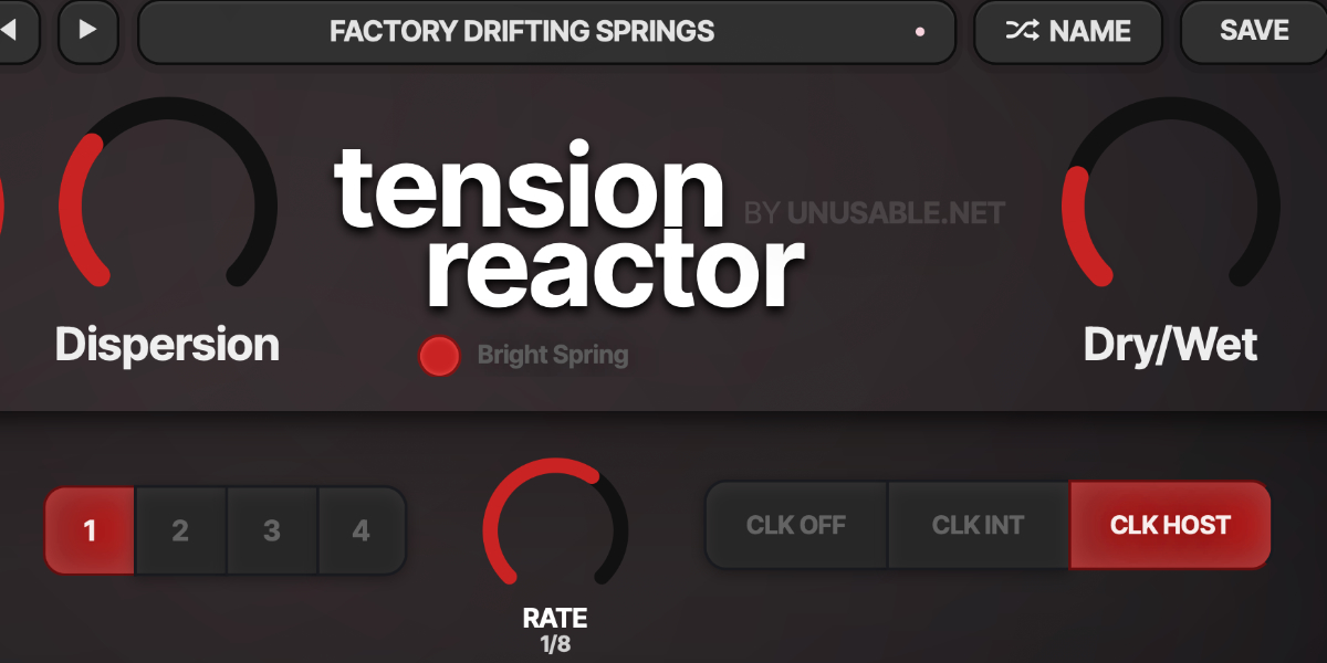 Tension Reactor Slew, Rate, slots, and clock controls